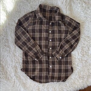 Plaid Brown Women Shirt